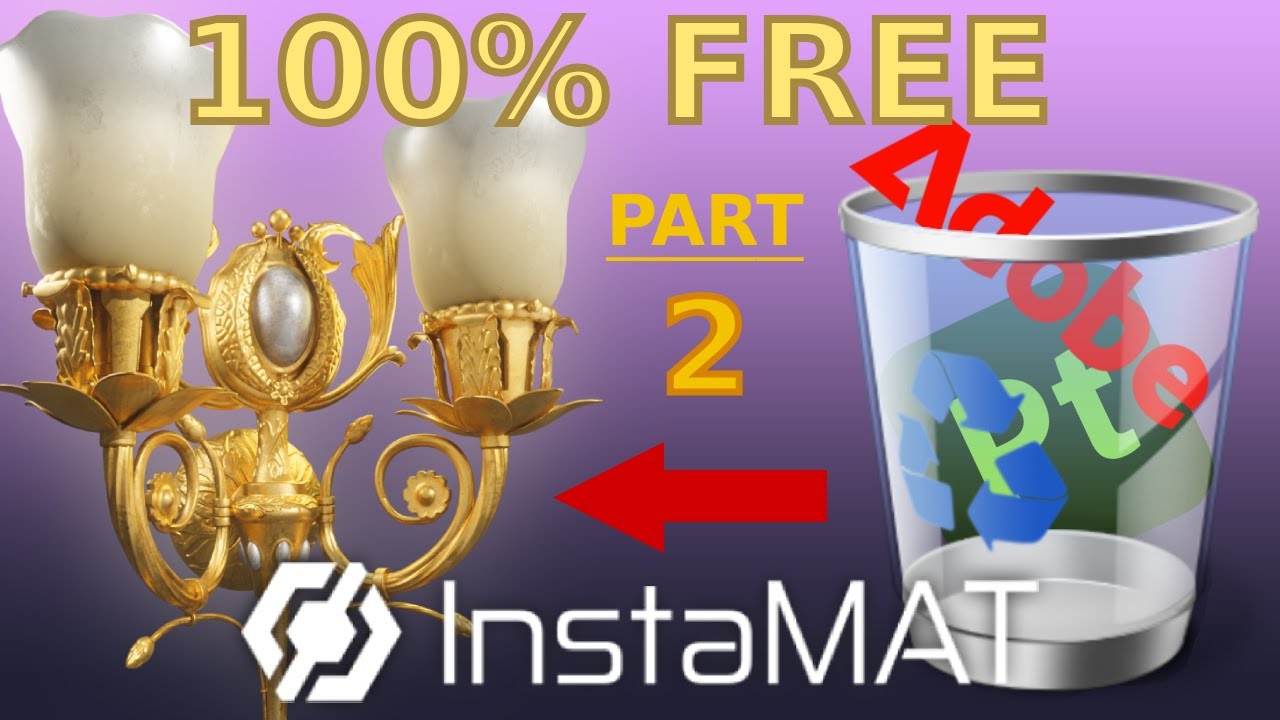 Free AAA Substance Painter Alternative ( It's just as GOOD !) Texturing Course ( InstaMAT ) - part.2