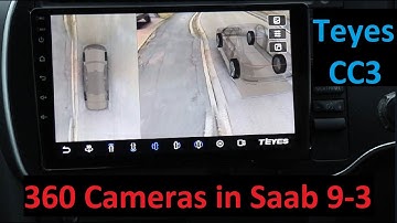 Amazing Teyes 360 Cameras and Head Unit Install in Saab 9-3 - Universal Aftermarket  Android Unit