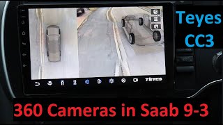 Amazing Teyes 360 Cameras and Head Unit Install in Saab 9-3 - Universal Aftermarket  Android Unit screenshot 5