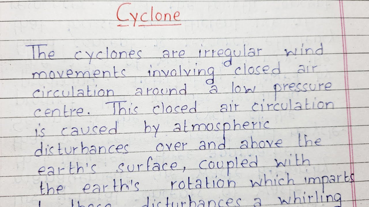 what is the conclusion of the essay on cyclone