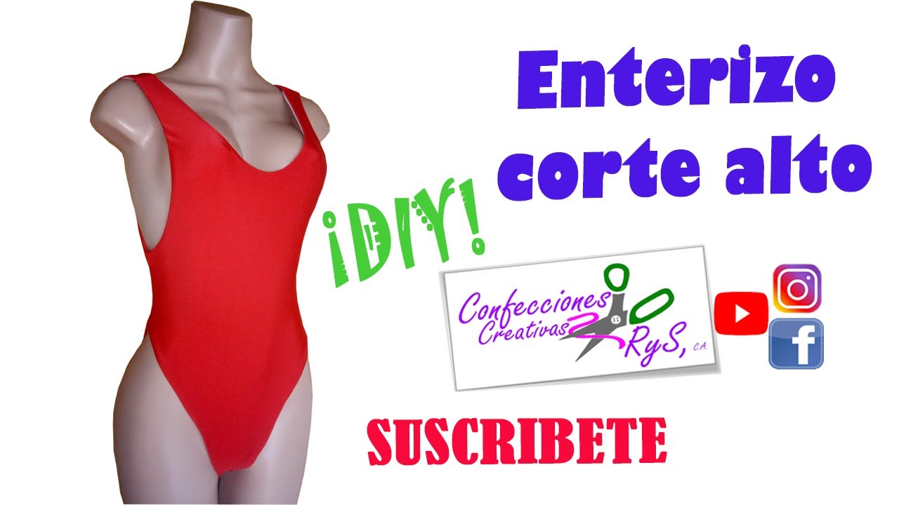 disculpa almohada Humilde DIY Enterizo Sencillo Rojo, Estilo Baywatch, Vestido de Baño paso a paso -  YouTube