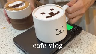 【CAFE VLOG】韓国のカフェで働く日本人🇰🇷ひたすらドリンク作る動画☕️