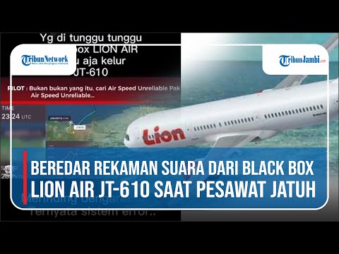 Beredar Rekaman Suara dari Black Box Detik-detik Pesawat Lion Air JT-610 Jatuh