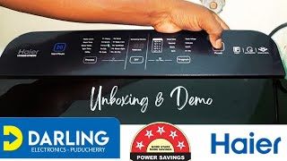 HAIER HWM65678ES5 TOP LOAD WASHING MACHINE UNBOXING AND DEMO | DARLING ELECTRONICS PONDICHERRY |