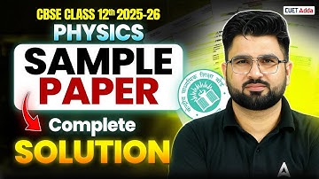 CBSE Class 12 Physics Sample Paper 2025-26 with Detailed Solution