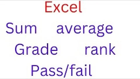 how to make average, total, rank , fail and pass on excel spreadsheet ኤክሴል ላይ ድምር ፣ አቬሬጅ እና ራንክ አሰራር