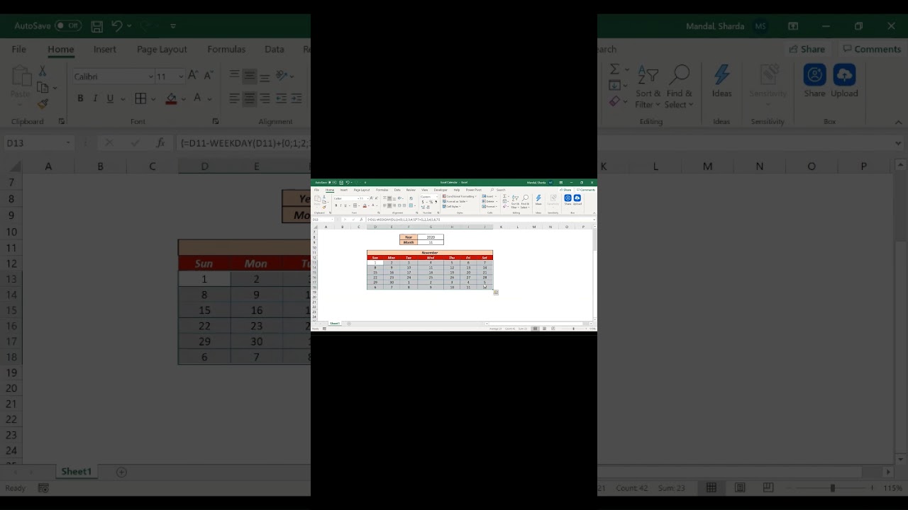 Excel Calendar Tutorial: How to Create a Customizable and Professional Calendar - 6, MIS Automation