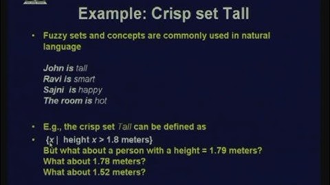 Lecture - 30 Fuzzy Reasoning - I