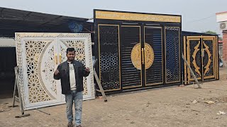 Laser cutting main gate, balcony grill design, stair railing design. All Design
