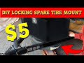 Locking Utility Trailer Spare Tire Mount for $5