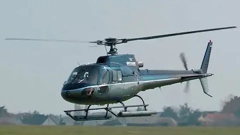 Aérospatiale AS 350BA Ecureuil takeoff from La Baule Airport