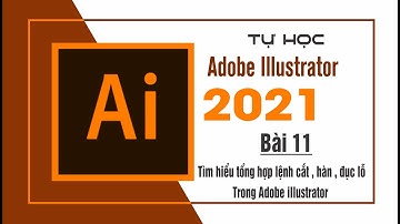 Tự học Adobe illustrator - Bài 11 -Tìm hiểu tổng hợp lệnh cắt , hàn , đục lỗ  Trong illustrator