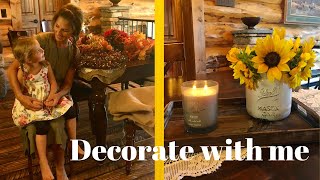 Fall Decorating In Our Log home!