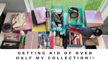 MAKEUP DECLUTTER 2022 | GETTING RID OF OVER HALF!