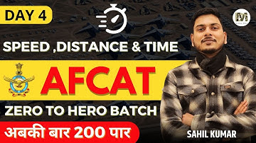 ( Day - 4 ) Speed , Distance & Time || AFCAT 2 2022 Crash Course || 0 to Hero Batch || Defence Mania
