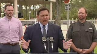 Gov. DeSantis announces lower tolls on Garcon Point Bridge, ends conference without taking questions