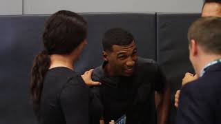 Utah Valley University celebrates the new NUVI Basketball Practice Facility