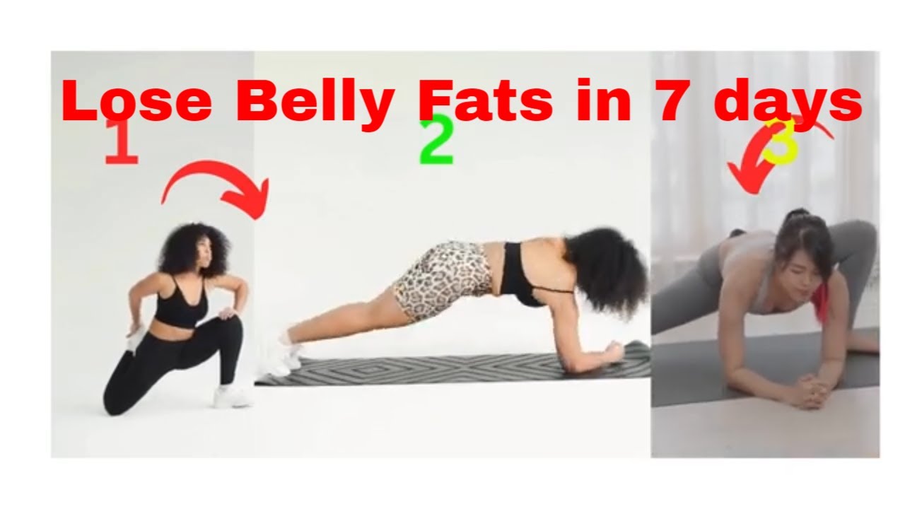 Exercises to lose belly fat - 7 day home workout plan - YouTube