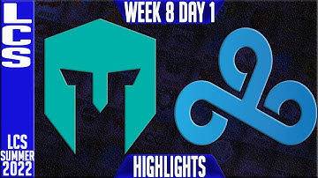 IMT vs C9 Highlights | LCS Summer 2022 W8D1 | Immortals vs Cloud9