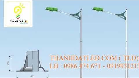 Cột trụ đèn đường phố chiếu sáng đơn 5m 6m 7m 8m 9m 10m 11m 12m