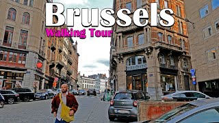 Brussels, 🇧🇪 BELGIUM - Walking Tour 4K - Walk in Center of Brussels - April 2024