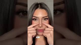 تصغير الانف بالمكياج//Reducing the nose with makeup nose