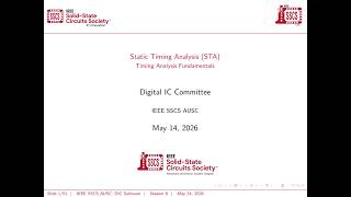 Digital IC Subteam | Session 6: Static Timing Analysis (STA) [workshop] | 2026 Season