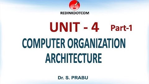 COMPUTER ARCHITECTURE - UNIT4 - PART1