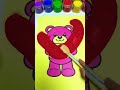 Wait for the Teddy Bear Magic Satisfying Color Mix#shorts #colormixing #satisfying #sandart #kidsart