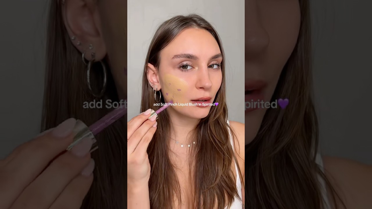 True to Myself Natural Matte Foundation 🤝 Soft Pinch Liquid Blush in Spirited. #rarebeauty