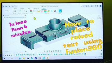Fusion 360 Tutorial. raised text.