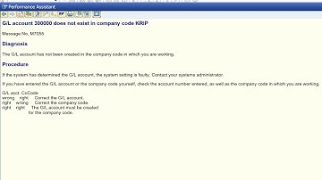 SAP Error-G/L account 300001 Does not exist in company code W.  Error Code. M7055-#sapmm S/4 HANA
