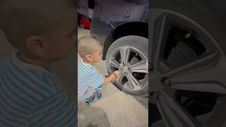 🛠️ Small hands, BIG projects! Today's workshop supervisor is only 2 years old. Rate his mechanic