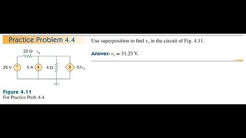 Practice Problem 4.4| superposition | fundamental of electric circuits by Alexander