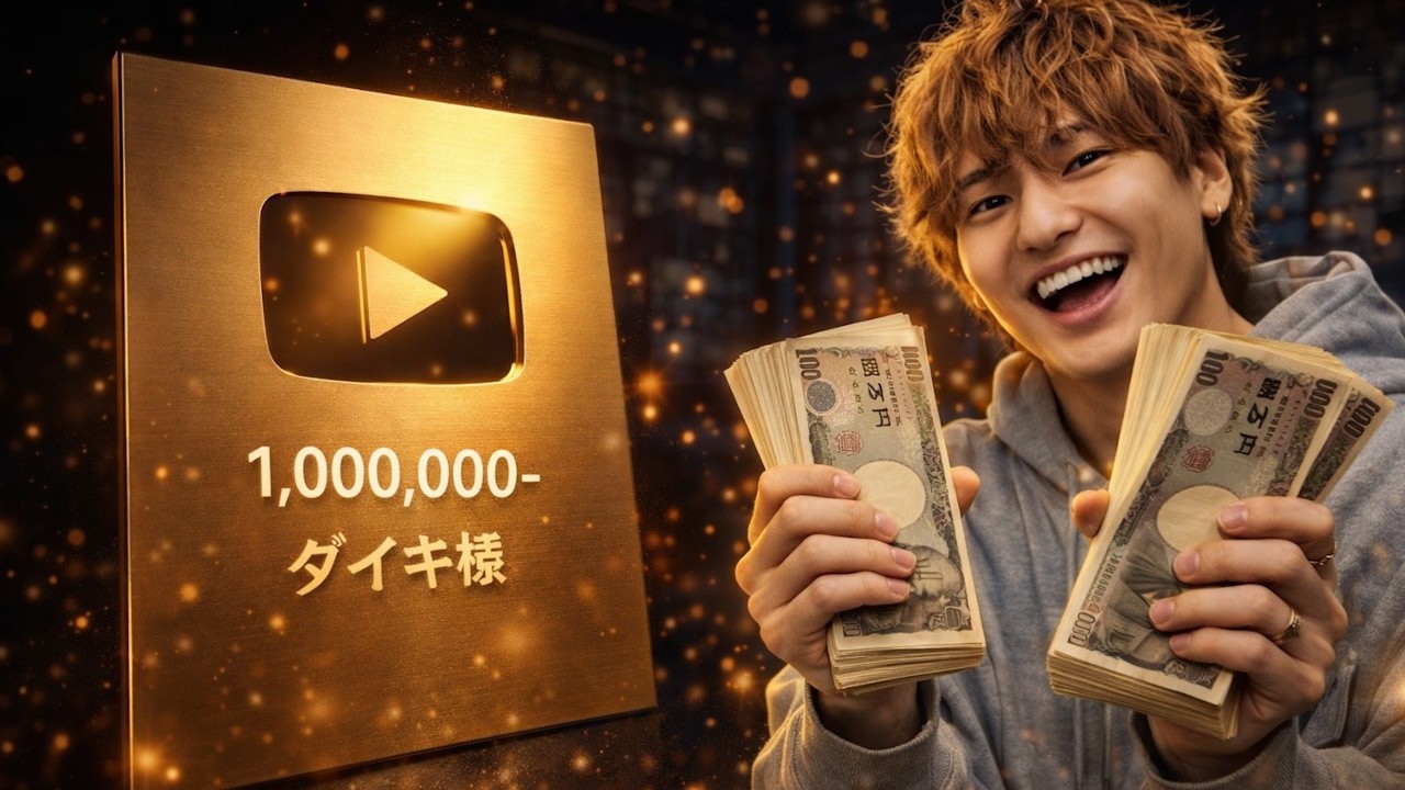 ききさま We've reached 1 million subscribers, so we're giving away $7,000