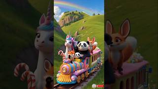 Candy Train Adventure! 🦄🐼🦊 Sing Along Song + Rainbow Hills