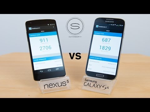 Nexus 5 vs Samsung Galaxy S4 - Benchmark + Speed Test