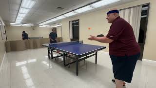 Happy ping pong match ending with Chebu