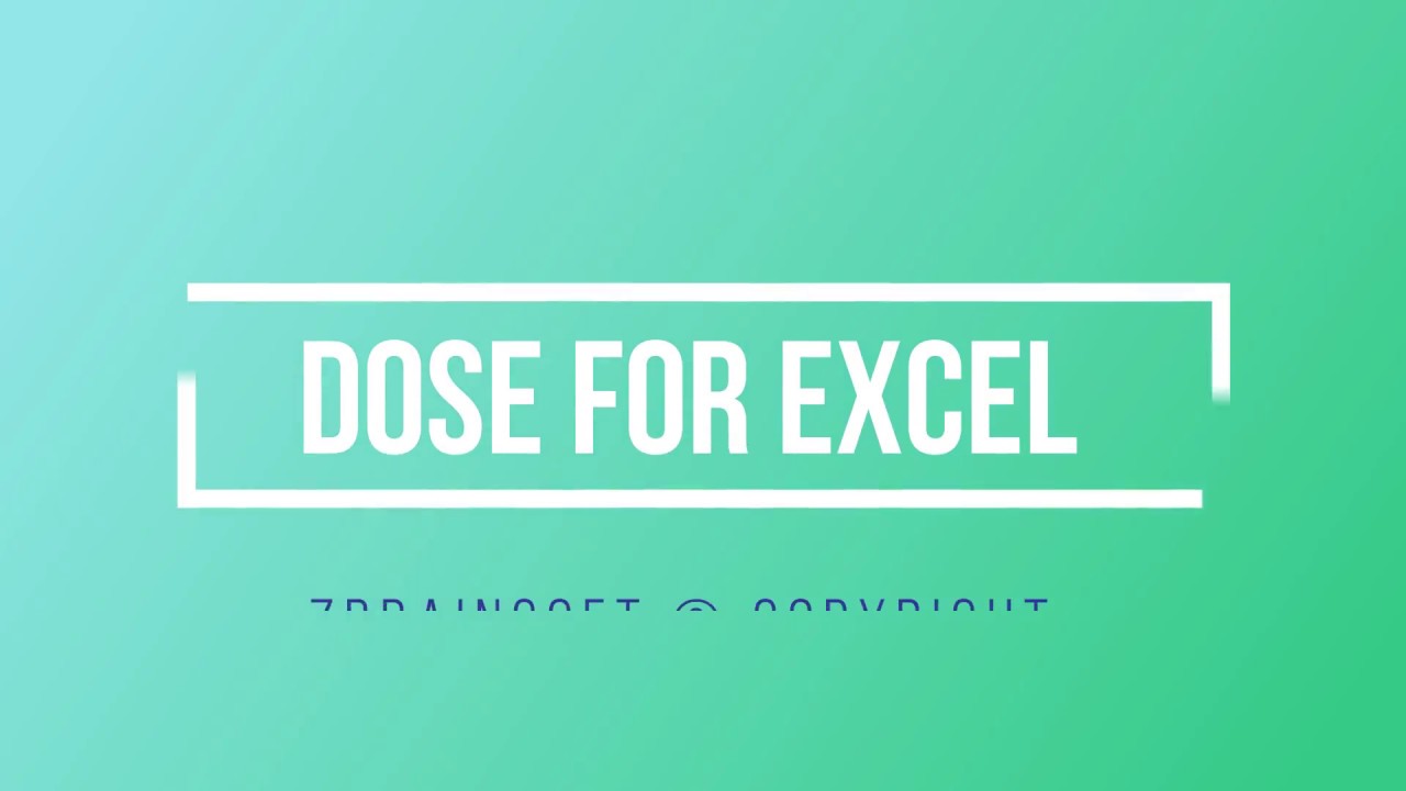 Excel 100 New Functions And Features Dose For Excel Add In YouTube