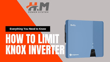 How to Put Limit on Knox On-grid Inverter