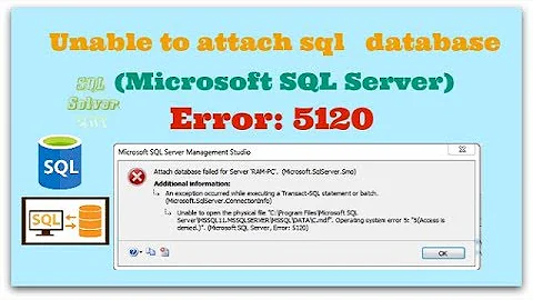 Unable to attach sql database (Microsoft SQL Server, Error: 5120)