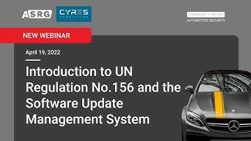 Introduction to UN Regulation No 156 and the Software Update Management System