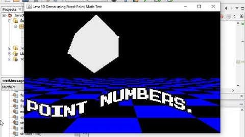 [Java] 3D from scratch - 3D Demo Test using fixed-point math (only integer numbers)