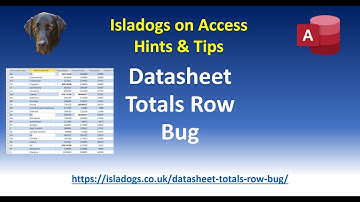 Datasheet Totals Row Bug