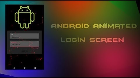 Android Studio Tutorial - Animated Login Screen | Android Beautiful UI Design