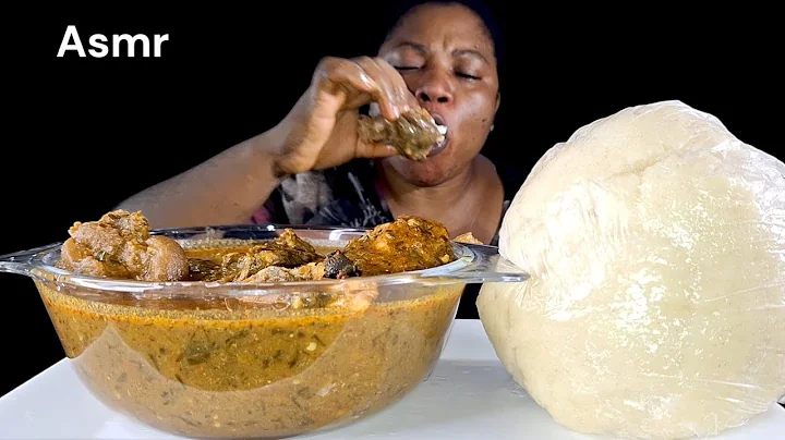 African food mukbang/fufu with Atama soup/ mukbang ASMR