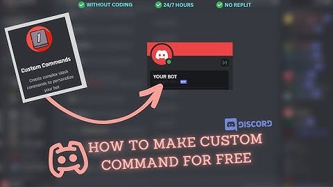 Create custom command for you discord bot | NO CODING | 24/7 HOURS | NO REPLIT.