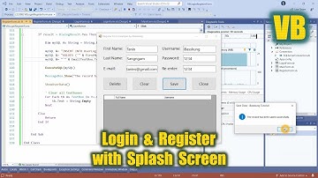 VB.NET SQL Server - How to Create a Complete Login and Registration System with Splash Screen