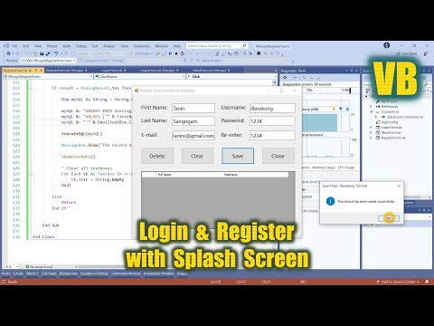 VB.NET SQL Server - How to Create a Complete Login and Registration System with Splash Screen