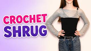 Easy Crochet Shrug Tutorial for Beginners | Trendy Crochet Bolero Pattern